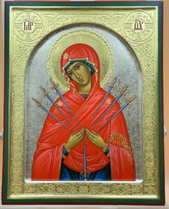 Богородица «Семистрельная» Образец 14 Павловский Посад